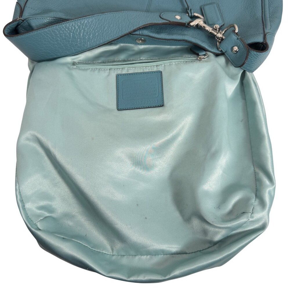 COACH Avery Pebbled Leather Tassel Hobo Shoulder Slim Bucket Bag w/ Tag F23309 - Picture 13 of 14